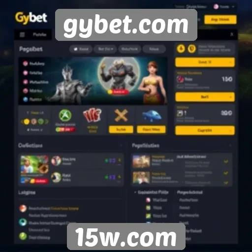 Análise da interface do usuário no gybet.com